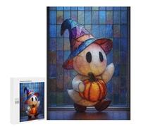 500 PCS Puzzle Per Adolescenti Cute Ghost with Pumpkin And Witch Hat Puzzle Per Adulti Giochi Per Famiglie Taglio Di Precisione Difficile E Impegnativo 500 PCS
