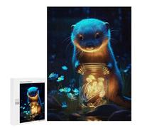 500 PCS Puzzle Per Adolescenti Cute Otter Luminous Glow Puzzle Per Adolescenti Gioco Rompicapo Migliora La Memoria Regali Di Natale Compleanno 500 PCS
