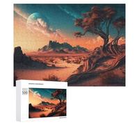 500 PCS Puzzle Per Adolescenti Distant Planet Over Desert Landscape Puzzle Per Adolescenti Gioco Rompicapo Migliora La Memoria Regali Di Natale Compleanno 500 PCS