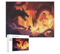 500 PCS Puzzle Per Adolescenti Dragon Battle Fantasy Artwork -3 Puzzle Per Adolescenti Gioco Rompicapo Migliora La Memoria Regali Di Natale Compleanno 500 PCS