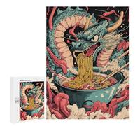 500 PCS Puzzle Per Adolescenti Dragon Eats Ramen Japan Noodle Puzzle Per Adolescenti Giochi Per Famiglie Analisi E Sfida Educativa Logica 500 PCS