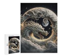 500 PCS Puzzle Per Adolescenti Dragon Moon Sky Art -2 Puzzle Per Adolescenti Gioco Rompicapo Migliora La Memoria Regali Di Natale Compleanno 500 PCS