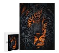 500 PCS Puzzle Per Adolescenti Dramatic Leopard Portrait with Orange Highlights Puzzle Per Adulti Migliorano La Memoria Difficili E Stimolanti Rompicapo Giochi Per Famiglie 500 PCS