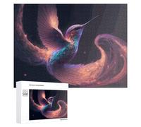 500 PCS Puzzle Per Adolescenti Enchanted Hummingbird in Cosmic Light Puzzle Per Adulti, Gioco Rompicapo, Gara Di Velocità Manuale, Impegnativo Da Completare 500 PCS