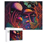 500 PCS Puzzle Per Adolescenti Enchanted Mushroom Forest -2 Puzzle Per Adolescenti Gioco Rompicapo Migliora La Memoria Regali Di Natale Compleanno 500 PCS