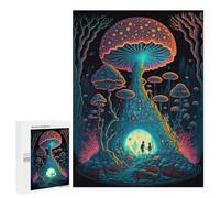 500 PCS Puzzle Per Adolescenti Enchanted Mushroom Forest Puzzle Adolescente Giocattolo Antistress Vacanza Casa Passatempo Sfida Educativa 500 PCS