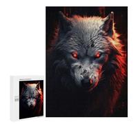 500 PCS Puzzle Per Adolescenti Evil White Wolf Puzzle Per Adulti Gioco Pratico Difficile Difficile Unico Compleanno E Regali 500 PCS