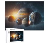 500 PCS Puzzle Per Adolescenti Exploring The Wonders of Our Solar System Puzzle Per Adulti Giocattoli Fai Da Te Sfida Difficile Regali Antistress 500 PCS