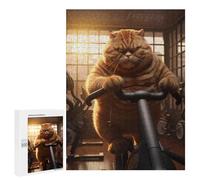 500 PCS Puzzle Per Adolescenti Fat Cat Losing Weight Fit Puzzle Per Adulti Gioco Pratico Corsa Di Velocità Delle Mani Divertimento Attività A Casa, 500 PCS