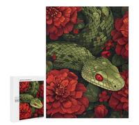 500 PCS Puzzle Per Adolescenti Floral Snake Serpent Puzzle Per Adulti Gioco Pratico Difficile Difficile Unico Compleanno E Regali 500 PCS