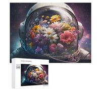 500 PCS Puzzle Per Adolescenti Flower Astronaut in Space Puzzle Per Adulti Giocattoli Antistress Regali Per Donne Sfida Da Completare 500 PCS