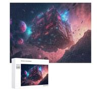 500 PCS Puzzle Per Adolescenti Galactic Cube A Futuristic Structure in Space Puzzle Per Adulti Giocattolo Decorazione Da Parete Un'opera D'arte Regalo Di Compleanno, Regali, 500 PCS