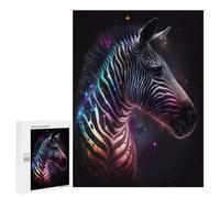 500 PCS Puzzle Per Adolescenti Galactic Zebra Art Print -1 Puzzle Per Adolescenti Antistress Ogni Pezzo È Unico - Ideale Come Regalo Per Tutta La Famiglia 500 PCS