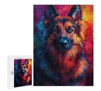 500 PCS Puzzle Per Adolescenti German Shepherd Pop Art Portrait Puzzle Per Adolescenti Giochi Per Famiglie Analisi E Sfida Educativa Logica 500 PCS