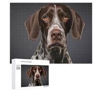 500 PCS Puzzle Per Adolescenti German Shorthaired Pointer Puzzle Per Adulti Gioco Per Famiglie Un'opera D'arte Regali Unici Per Compleanno E Natale 500 PCS
