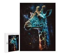 500 PCS Puzzle Per Adolescenti Giraffe in Space Art Print-5 Puzzle Per Adulti Assemblaggio Del Modello Aiuta L'esercizio Del Cervello Giochi Stimolanti 500 PCS