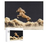 500 PCS Puzzle Per Adolescenti Golden Horse Leaping Through Dust Puzzle Per Adulti Giocattoli Antistress Regali Per Donne Sfida Da Completare 500 PCS