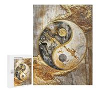 500 PCS Puzzle Per Adolescenti Golden Yin And Yang Unity Puzzle Per Adulti Assemblaggio Del Modello Aiuta L'esercizio Del Cervello Giochi Stimolanti 500 PCS