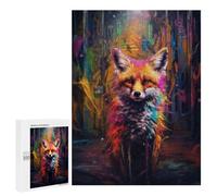 500 PCS Puzzle Per Adolescenti Graffiti Fox Street Art Puzzle Per Adolescenti Gioco Rompicapo Migliora La Memoria Regali Di Natale Compleanno 500 PCS