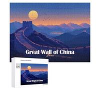 500 PCS Puzzle Per Adolescenti Great Wall of China Landscape Puzzle Per Adulti Gioco Pratico Corsa Di Velocità Delle Mani Divertimento Attività A Casa, 500 PCS