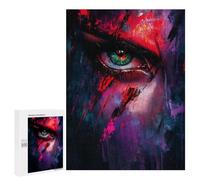 500 PCS Puzzle per Adolescenti Green Eye with Red Streaks Puzzle per Adulti Giochi Rilassanti Migliora La Memoria Interazione Tra Genitori E Figli 500 PCS