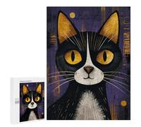 500 PCS Puzzle Per Adolescenti Happy Black And White Cat Puzzle Per Adulti Gioco Per Famiglie Antistress Difficile Da Completare 500 PCS