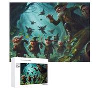 500 PCS Puzzle Per Adolescenti Leprechauns in Forest Adventure Puzzle Per Adulti, Gioco Rompicapo, Gara Di Velocità Manuale, Impegnativo Da Completare 500 PCS