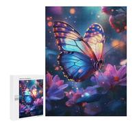 500 PCS Puzzle Per Adolescenti Magical Butterfly on Flowers Puzzle Per Adulti Gioco Pratico Corsa Di Velocità Delle Mani Divertimento Attività A Casa, 500 PCS
