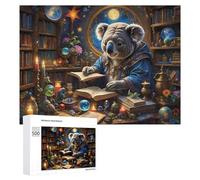 500 PCS Puzzle Per Adolescenti Magical Koala in Enchanted Library Puzzle Per Adolescenti Gioco Rompicapo Migliora La Memoria Regali Di Natale Compleanno 500 PCS