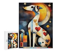 500 PCS Puzzle Per Adolescenti Modern Cubism Dog Puzzle Per Adulti Gioco Pratico Difficile Difficile Unico Compleanno E Regali 500 PCS