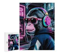 500 PCS Puzzle Per Adolescenti Monkey Animals Neon Puzzle Per Adulti Giocattoli Fai Da Te Sfida Difficile Regali Antistress 500 PCS