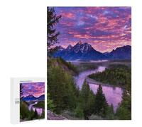 500 PCS Puzzle Per Adolescenti Mountain River Sunset Scenery Puzzle Per Adolescenti Antistress Ogni Pezzo È Unico - Ideale Come Regalo Per Tutta La Famiglia 500 PCS
