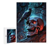 500 PCS Puzzle Per Adolescenti Mysterious Skull And Raven Puzzle Per Adolescenti Gioco Rompicapo Migliora La Memoria Regali Di Natale Compleanno 500 PCS