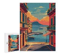 500 PCS Puzzle Per Adolescenti Napoli Harbor Sunset Puzzle Per Adulti Gioco Pratico Assemblaggio Di Modelli Regali Unici Per Compleanno E Natale 500 PCS