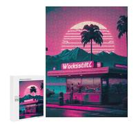 500 PCS Puzzle Per Adolescenti Neon Desert Diner Puzzle Per Adolescenti Gioco Rompicapo Migliora La Memoria Regali Di Natale Compleanno 500 PCS