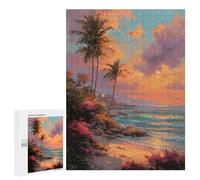 500 PCS Puzzle Per Adolescenti Palm Beach Sunset Landscape Puzzle Per Adolescenti Difficili Ogni Pezzo È Unico - Regalo Di Compleanno, Regali, 500 PCS