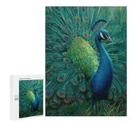 500 PCS Puzzle Per Adolescenti Peacock with Spread Feathers Puzzle Per Adolescenti Taglio Di Precisione Aiuta L'esercizio Del Cervello Regali Per La Riduzione Dello Stress 500 PCS