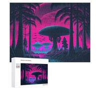 500 PCS Puzzle Per Adolescenti Puzzle Alien Forest Encounter -1 Puzzle Per Adulti Gioco Rompicapo Ma Divertente E Umoristico Aiuta L'esercizio Del Cervello 500 PCS