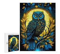 500 PCS Puzzle Per Adolescenti Puzzle Blue Moon Owl Artwork Puzzle Per Adulti Gioco Pratico Assemblaggio Del Modello Regali Unici Per Compleanno E Natale 500 PCS