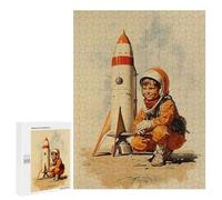 500 PCS Puzzle Per Adolescenti Puzzle Boy Astronaut Retro Style Puzzle Per Adulti Gioco Pratico Assemblaggio Del Modello Regali Unici Per Compleanno E Natale 500 PCS