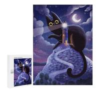 500 PCS Puzzle Per Adolescenti Puzzle Cat And The Lighthouse Puzzle Per Adulti Gioco Pratico Assemblaggio Del Modello Regali Unici Per Compleanno E Natale 500 PCS