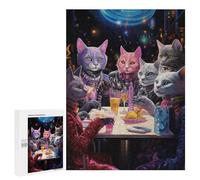 500 PCS Puzzle Per Adolescenti Puzzle Cats in Space A Cosmic Gathering Puzzle Per Adulti Gioco Pratico Assemblaggio Del Modello Regali Unici Per Compleanno E Natale 500 PCS