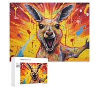 500 PCS Puzzle Per Adolescenti Puzzle Colorful Kangaroo Artwork Puzzle Per Adulti Gioco Rompicapo Ma Divertente E Umoristico Aiuta L'esercizio Del Cervello 500 PCS