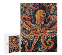 500 PCS Puzzle Per Adolescenti Puzzle Colorful Octopus Art Print -1 Puzzle Per Adolescenti Sfida Difficile Ogni Pezzo È Unico - Giocattoli Educativi Per L'apprendimento 500 PCS