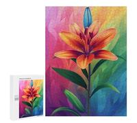 500 PCS Puzzle Per Adolescenti Puzzle Colorful Tiger Lily Art Print-2 Puzzle Per Adolescenti Sfida Difficile Ogni Pezzo È Unico - Giocattoli Educativi Per L'apprendimento 500 PCS