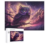 500 PCS Puzzle Per Adolescenti Puzzle Enchanted Night Owl Fantasy Puzzle Per Adulti Gioco Pratico Assemblaggio Del Modello Regali Unici Per Compleanno E Natale 500 PCS