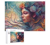 500 PCS Puzzle Per Adolescenti Puzzle Fantasy Artwork with Flowers Puzzle Per Adulti Gioco Pratico Assemblaggio Del Modello Regali Unici Per Compleanno E Natale 500 PCS
