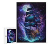 500 PCS Puzzle Per Adolescenti Puzzle Fantasy Sailing Ship in Space Puzzle Per Adolescenti Sfida Difficile Ogni Pezzo È Unico - Giocattoli Educativi Per L'apprendimento 500 PCS