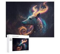 500 PCS Puzzle Per Adolescenti Puzzle Galactic Deer Cosmic Artwork -1 Puzzle Per Adulti Gioco Pratico Assemblaggio Del Modello Regali Unici Per Compleanno E Natale 500 PCS