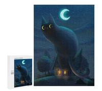500 PCS Puzzle Per Adolescenti Puzzle Giant Night Cat Puzzle Per Adulti Gioco Pratico Assemblaggio Del Modello Regali Unici Per Compleanno E Natale 500 PCS